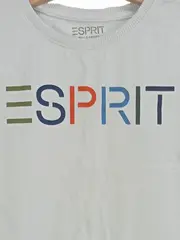 Vorschaubild 2 von T-Shirt Kinder Gr. 98 Weiß Logo-Print Baumwolle Kurzarm