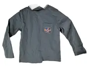 Vorschaubild 1 von Mädchen Langarmshirt Gr. 74 Petrol Blumen Glitzer Baumwolle