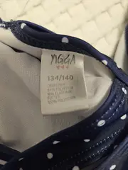 Vorschaubild 3 von Mädchen Badeanzug Gr. 134/140 Blau Weiß Gestreift Gepunktet