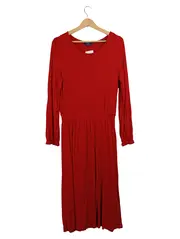 Vorschaubild 1 von Damen Freizeitkleid Langarm Rot Gr. 40
