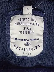 Vorschaubild 3 von Damen Pullover Gr. 36/S Blau Casual Strukturmuster Langarm