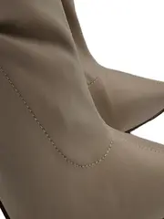 Vorschaubild 3 von Sock Boots Damen Stiefelette Elegant Beige Gr. 38 Absatz 11cm