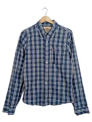 Vorschaubild 1 von Herren Freizeithemd Kariert Blau Weiß Langarm Gr. L