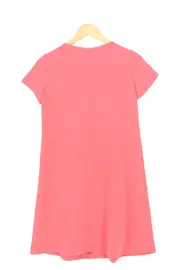 Vorschaubild 2 von Damen Freizeitkleid Rosa Gr. 38/M Casual Feminin V-Ausschnitt