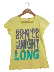 Vorschaubild 1 von EDC Damen T-Shirt Gelb Schriftzug Gr. 36/S Baumwolle Casual Freizeit