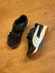 Vorschaubild 3 von Kinder Sportschuhe Klettverschluss Logo-Print Schwarz Gr. 28