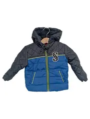Vorschaubild 1 von Baby Steppjacke Gr. 68 Blau Grau Kapuze Winterjacke