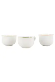 Vorschaubild 1 von Kaffeetassen Set 3tlg. Beige Porzellan Elegant Klassisch Luxuriös