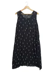 Vorschaubild 1 von Damen Freizeitkleid Gr. 40 Schwarz weißes Muster Viskose