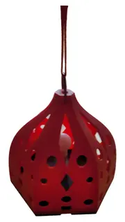 Vorschaubild 1 von Laterne Rot Modern Kunststoff Deko Lampe Hängelaterne