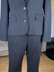 Vorschaubild 4 von Blazer Damen Nadelstreifen Business Schwarz Gr. 38/M Langarm
