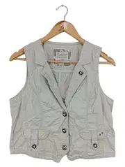 Vorschaubild 1 von Leichte Weste Damen Gr. 40/M Beige Casual Baumwolle