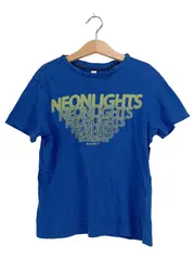 Vorschaubild 1 von Kinder T-Shirt Blau Gr. 128x134 Casual Neonlights Aufdruck