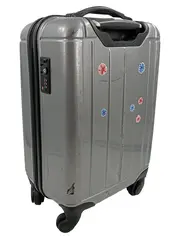 Vorschaubild 2 von Reisekoffer Hartschalenkoffer Silber 50x35 cm Trolley 4 Rollen