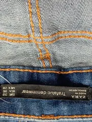 Vorschaubild 3 von Damen Jeans Slim Fit W29/38 M Blau mit Seitenstreifen Fransen