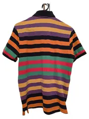 Vorschaubild 2 von Herren Poloshirt Gestreift Mehrfarbig Gr. 46;S Preppy Kurzarm