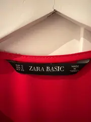 Vorschaubild 6 von Basic Damen Bluse Rot Gr. S ärmellos Knotendetail Elegant