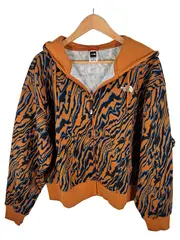 Vorschaubild 1 von Sweatjacke Damen Gr. L Tigerprint Orange Kapuze