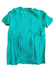 Vorschaubild 3 von Kinder T-Shirt Gr. 128 Grün Logo Stickerei Baumwolle