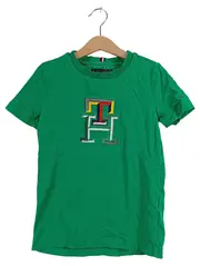 Vorschaubild 1 von Kinder T-Shirt Gr. 128 Grün Logo Stickerei Baumwolle