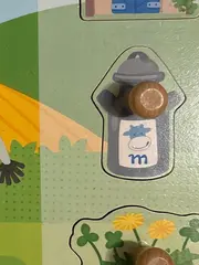Vorschaubild 5 von Steckpuzzle Kuh 7 Teile Holz Bauernhof Kinder Motorik Lernspielzeug