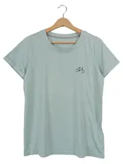 Vorschaubild 1 von Damen T-Shirt Gr. 36/S Türkis mit Fahrrad-Print Casual