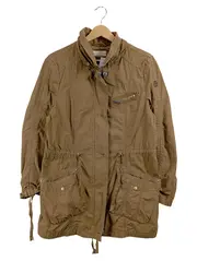 Vorschaubild 1 von Damen Parka Braun Gr. 42 XL Outdoor Jacke Baumwolle Stickerei