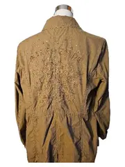 Vorschaubild 3 von Damen Parka Braun Gr. 42 XL Outdoor Jacke Baumwolle Stickerei