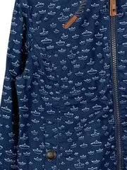 Vorschaubild 4 von Damen Leichte Jacke Kapuze Maritim Muster Blau Gr. 40/L