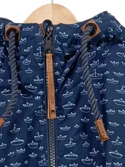 Vorschaubild 3 von Damen Leichte Jacke Kapuze Maritim Muster Blau Gr. 40/L