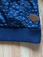 Vorschaubild 6 von Damen Leichte Jacke Kapuze Maritim Muster Blau Gr. 40/L