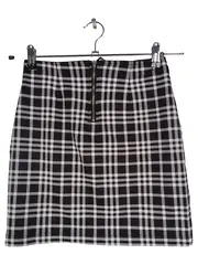 Vorschaubild 2 von Minirock Damen 34/XS Schwarz Kariert Casual Reißverschluss