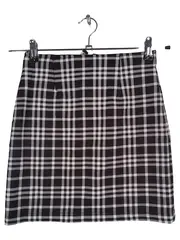 Vorschaubild 1 von Minirock Damen 34/XS Schwarz Kariert Casual Reißverschluss
