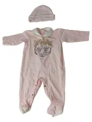 Vorschaubild 1 von Baby Set Strampler Mütze Gr. 62 Rosa Tiermotiv