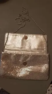 Vorschaubild 5 von Umhängetasche Damen Silber Elegant Glamourös 25x15cm