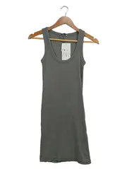 Vorschaubild 1 von Damen Freizeitkleid Gerippt Tanktop Grün Gr. S