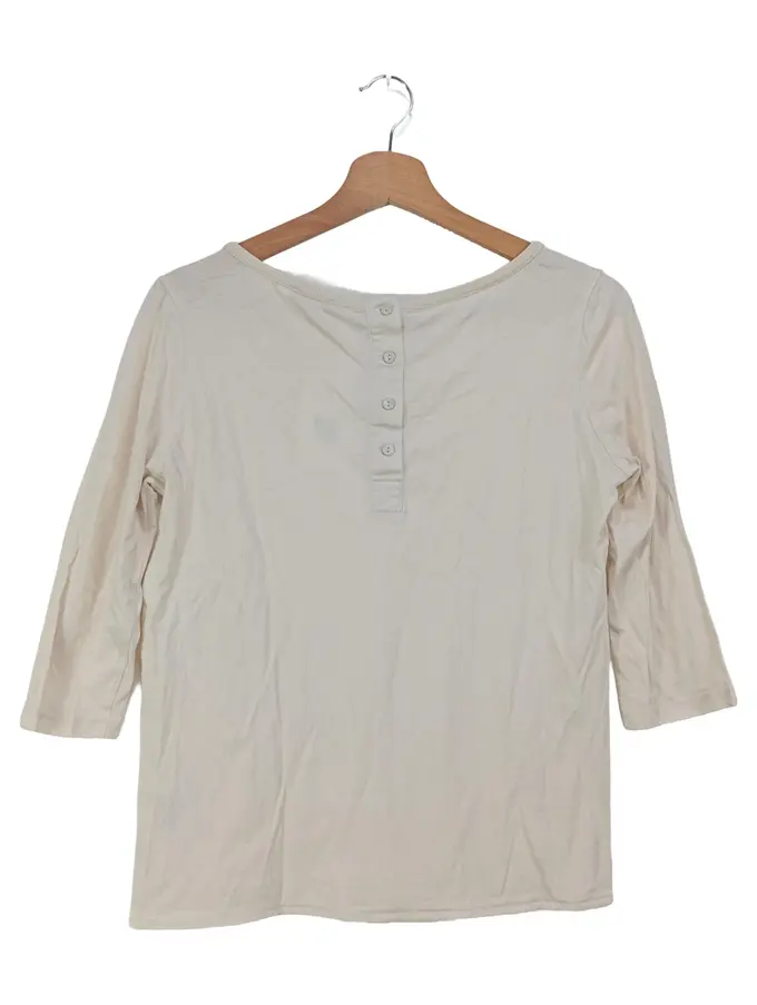 MARC O POLO Damen Langarmshirt 34/XS Beige Klassisch Basic Baumwolle