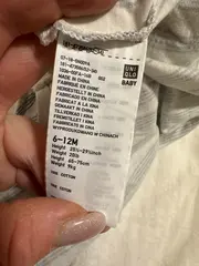 Vorschaubild 4 von Baby Strampler Romper gestreift 6-12M Gr. 68 Weiß Blau Baumwolle