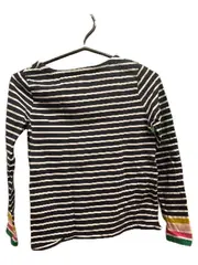Vorschaubild 3 von Mädchen Langarmshirt Gr. 152 Blau Weiß Gestreift Maritim Baumwolle