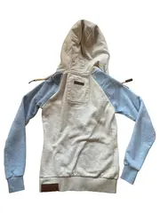 Vorschaubild 2 von Damen Kapuzenjacke Sweatjacke Gr. 34;XS Grau/Blau Casual