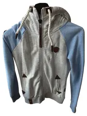 Vorschaubild 1 von Damen Kapuzenjacke Sweatjacke Gr. 34;XS Grau/Blau Casual