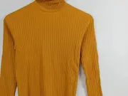 Vorschaubild 2 von Kinder Pullover Rollkragen Rippstrick Basic Gelb Gr. 164