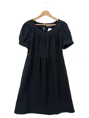 Vorschaubild 1 von Damen Freizeitkleid Gr. 36/S Schwarz Klassisch Elegant Kurzarm