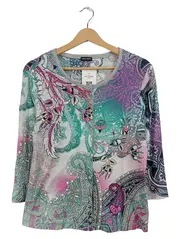 Vorschaubild 1 von Edition Damen Strickjacke Paisley Muster Gr. M Mehrfarbig