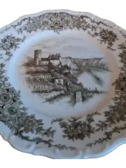 Vorschaubild 2 von Sammelteller Burg Landschaft Braun Porzellan 19cm