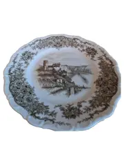 Vorschaubild 1 von Sammelteller Burg Landschaft Braun Porzellan 19cm