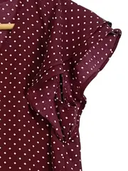 Vorschaubild 5 von Damen Bluse Rot Punkte Gr. 34 Casual Rüschen