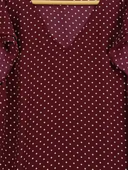 Vorschaubild 3 von Damen Bluse Rot Punkte Gr. 34 Casual Rüschen