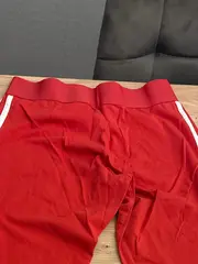 Vorschaubild 4 von Damen Leggings Rot Gr. 40-42 Sportlich Baumwolle 3-Streifen Logo