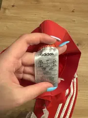 Vorschaubild 5 von Damen Leggings Rot Gr. 40-42 Sportlich Baumwolle 3-Streifen Logo